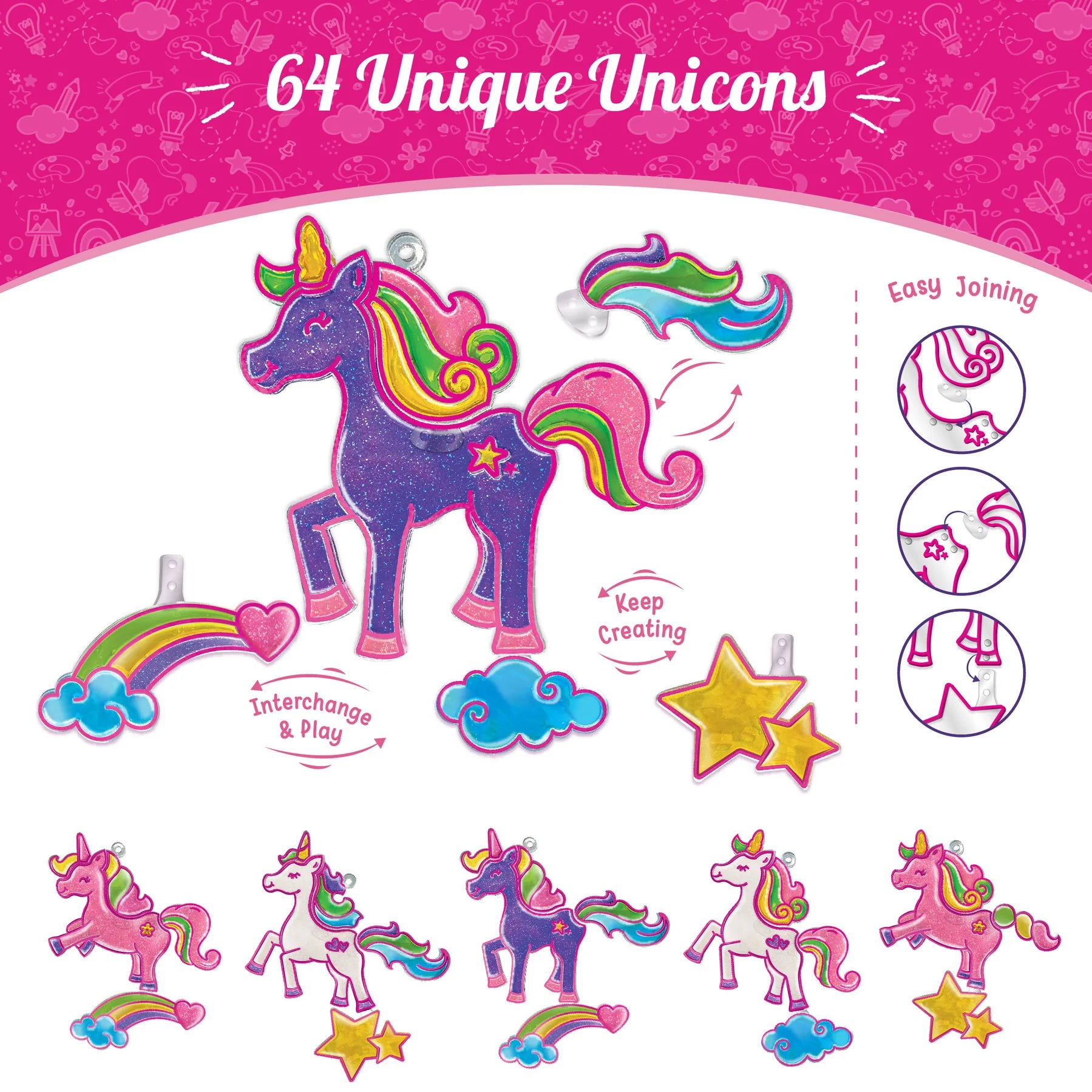 Imagimake Window Art Unicorn | Glass Painting Kit | Art and Craft Kit for Girls 6-8 | Toys for Girls | Sun Catcher Kit | Unicorn Gifts for Girls Age 6-8 | Birthday Gift for Girls 5+ Years, Multicolor