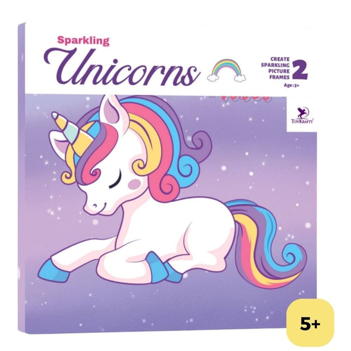 Sparkling Unicorns Magic Sand & Sequin Art & Craft Kit for Kids 5 Years & Above