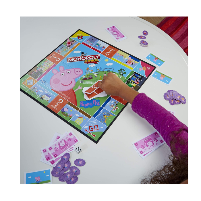 Monopoly Junior: Peppa Pig Edition Board Game, Best Strategy Board Game for Kids Ages 5 and up, 2-4 Player