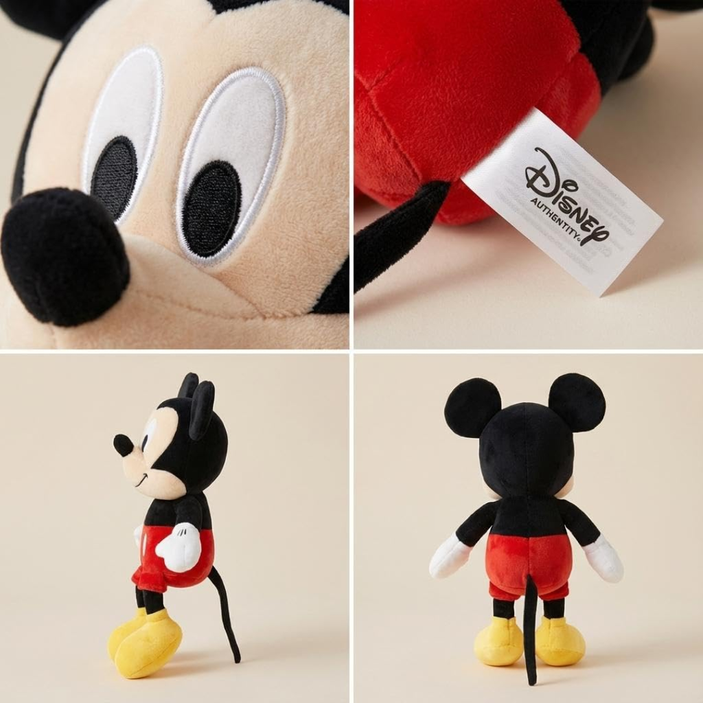 Disney Classic Mickey Mouse Cuddly Stuffed Toy | Soft Toys for Kids | Cute Plushies, 9 Inch, 3Y+, Multicolour