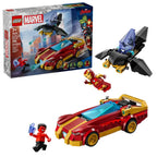 Lego 76310 Super Heroes Marvel Iron Man Car & Black Panther Vs. Red Hulk (295 Pieces)