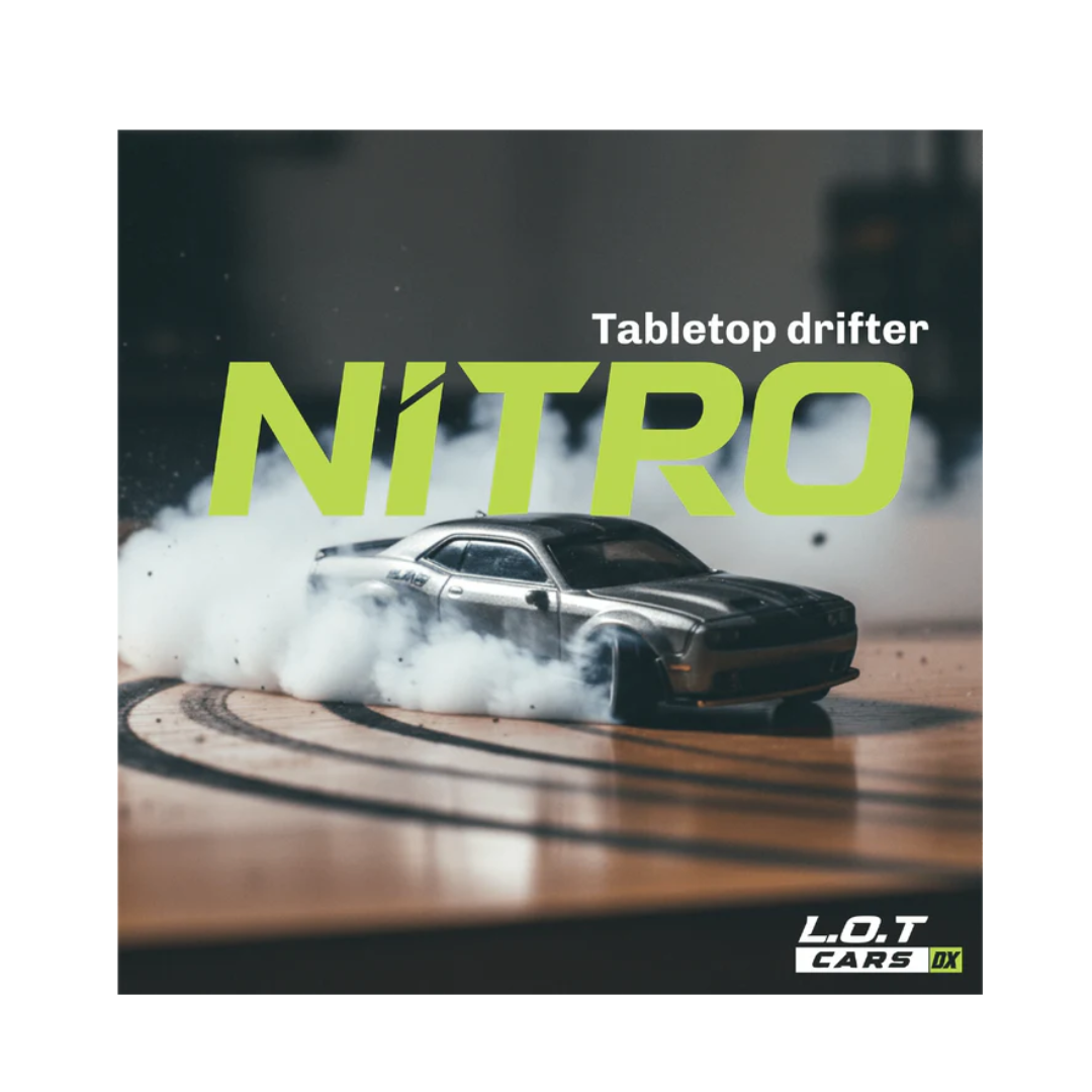 L.O.T Cars Nitro - 1:64 Scale Mini RC Car Desktop Drifter
