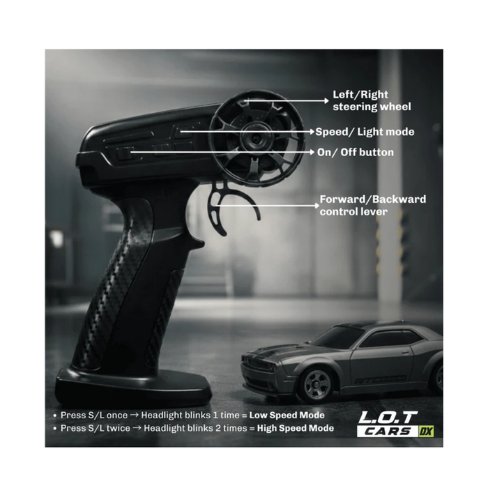 L.O.T Cars Nitro - 1:64 Scale Mini RC Car Desktop Drifter