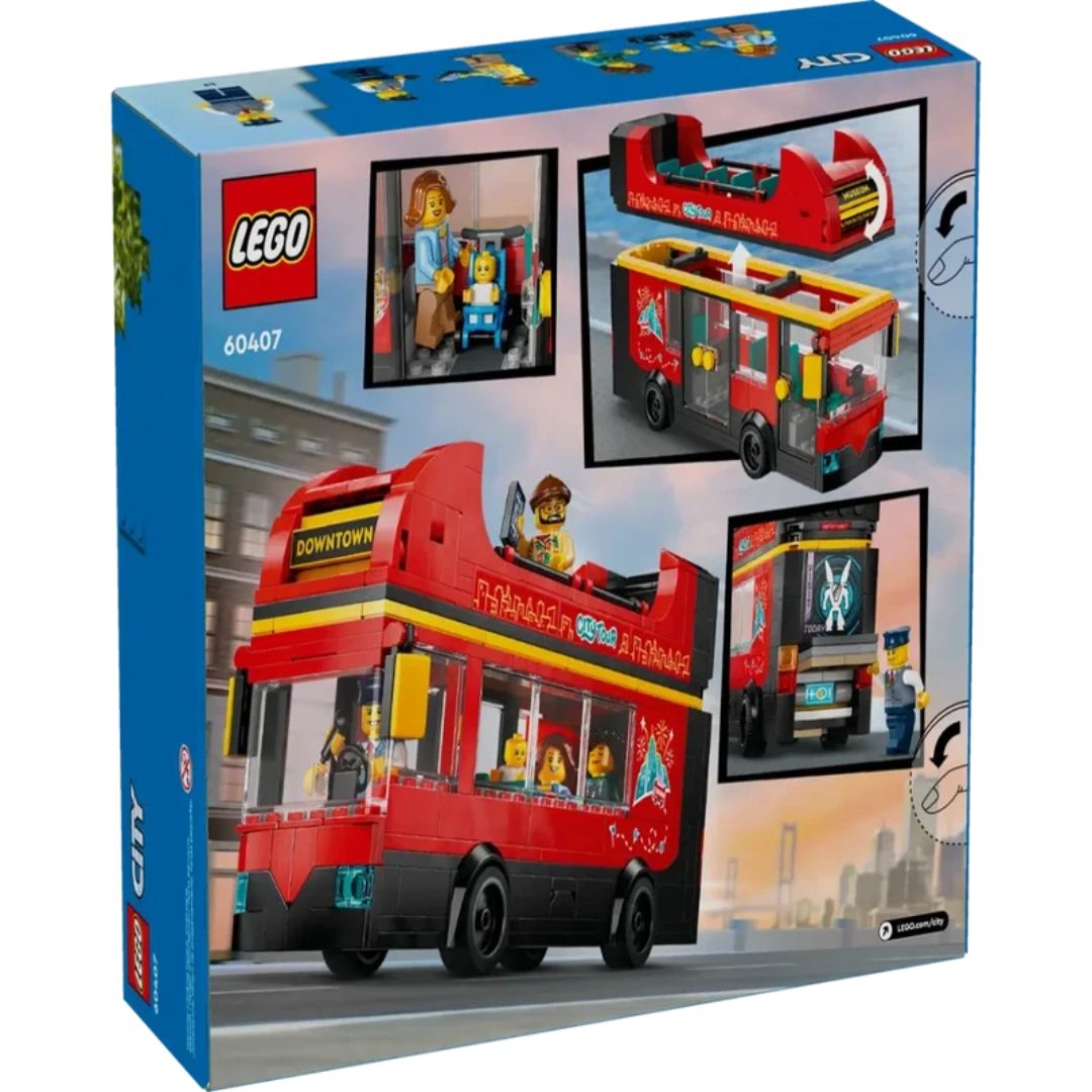 Lego 60407 City Red Double-Decker Sightseeing Bus (384 Pieces)