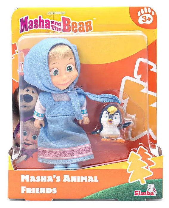 Masha and the Bear Masha And The Bear With Her Penguin Friend Multicolour - Height 12 cm