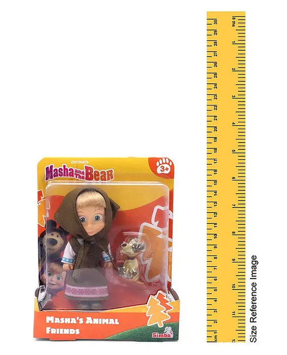 Masha and the Bear Masha And The Bear With Her Dog Friend Multicolour - Height 12 cm