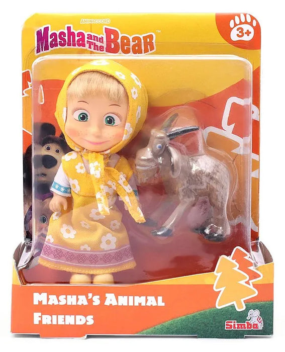Masha and the Bear Masha And The Bear With Her Goat Friend Multicolour - Height 12 cm