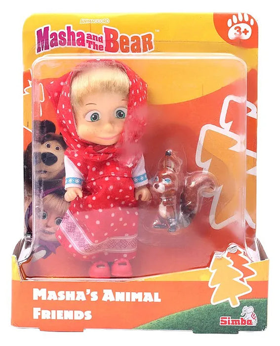 Masha and the Bear Masha And The Bear With Her Squirrel Friend Multicolour - Height 12 cm