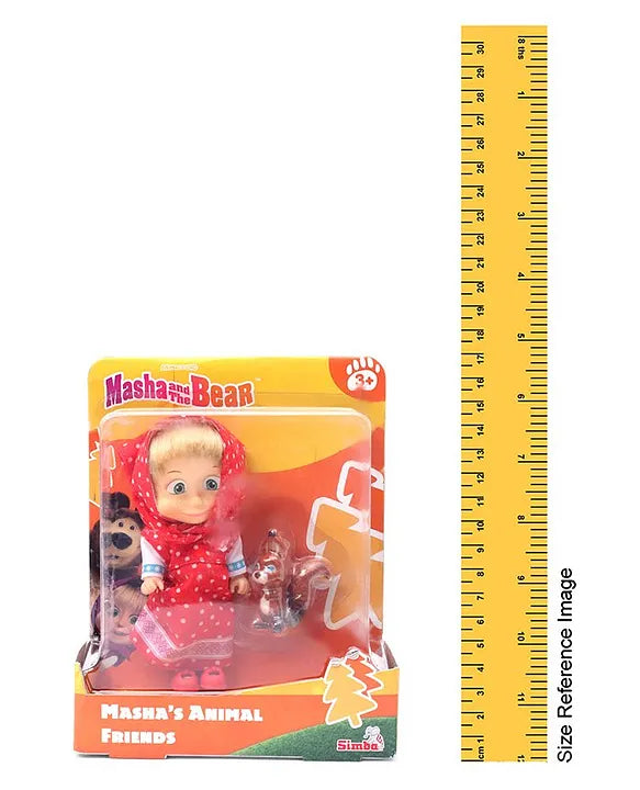 Masha and the Bear Masha And The Bear With Her Squirrel Friend Multicolour - Height 12 cm