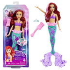 Disney Princess Toys, Ariel Mermaid Doll with Color-Change Hair and Tail, Color Splash Water Toy Inspired by The Movie , Hlw00