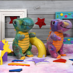 Mirada 25 cm Sitting Dinosaur - Purple