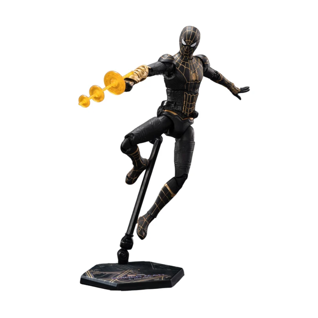 ZD Toys 1/10th Scale 7 inch No Way Home Spider-man Black and Gold Collector Action Figure