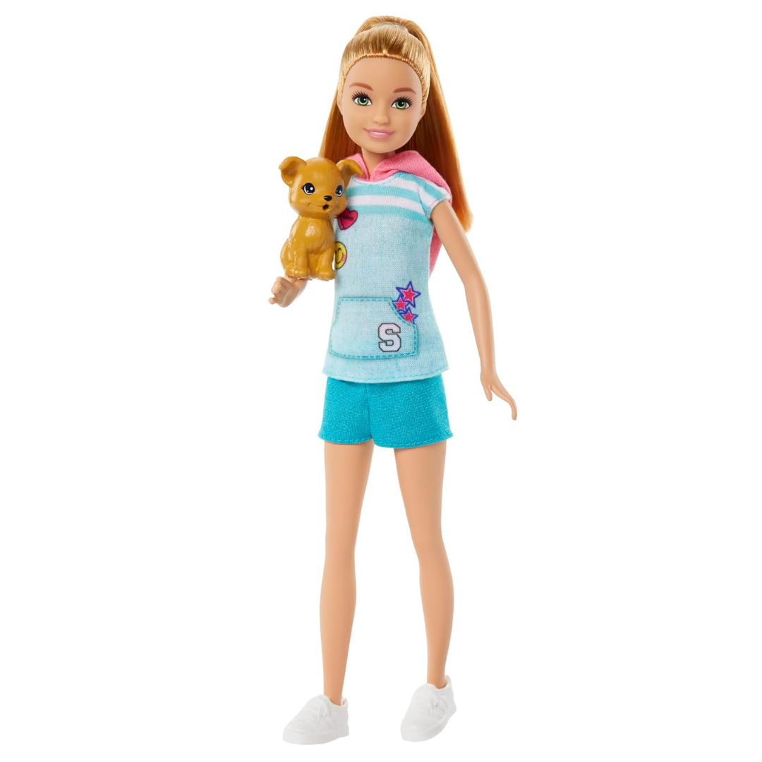 Barbie Stacie Doll with Pet Dog, from and Stacie to The Rescue Movie Toys, Blonde Hair Doll , Hrm05