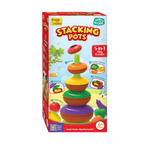 Imagimake Stacking Pots Toys | Leaps & Bounds Baby Toys for 6+ Months | Educational Toy for Toddlers, Infants |5-in-1 Play & Learn | Stacking, Nesting, Pretend Play | BestGift for Kids 6+Month Old