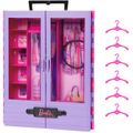 Barbie Fashionistas Ultimate Closet Accessory, Translucent Doors, Storage Spaces, Fold-Out Rack, 6 Hangers, Great Gift for 3 Years Old & Up, Hjl65