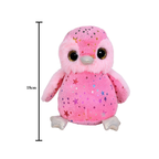 Mirada Pink Foil Glitter Eye Penguin Soft Toy - 18cm