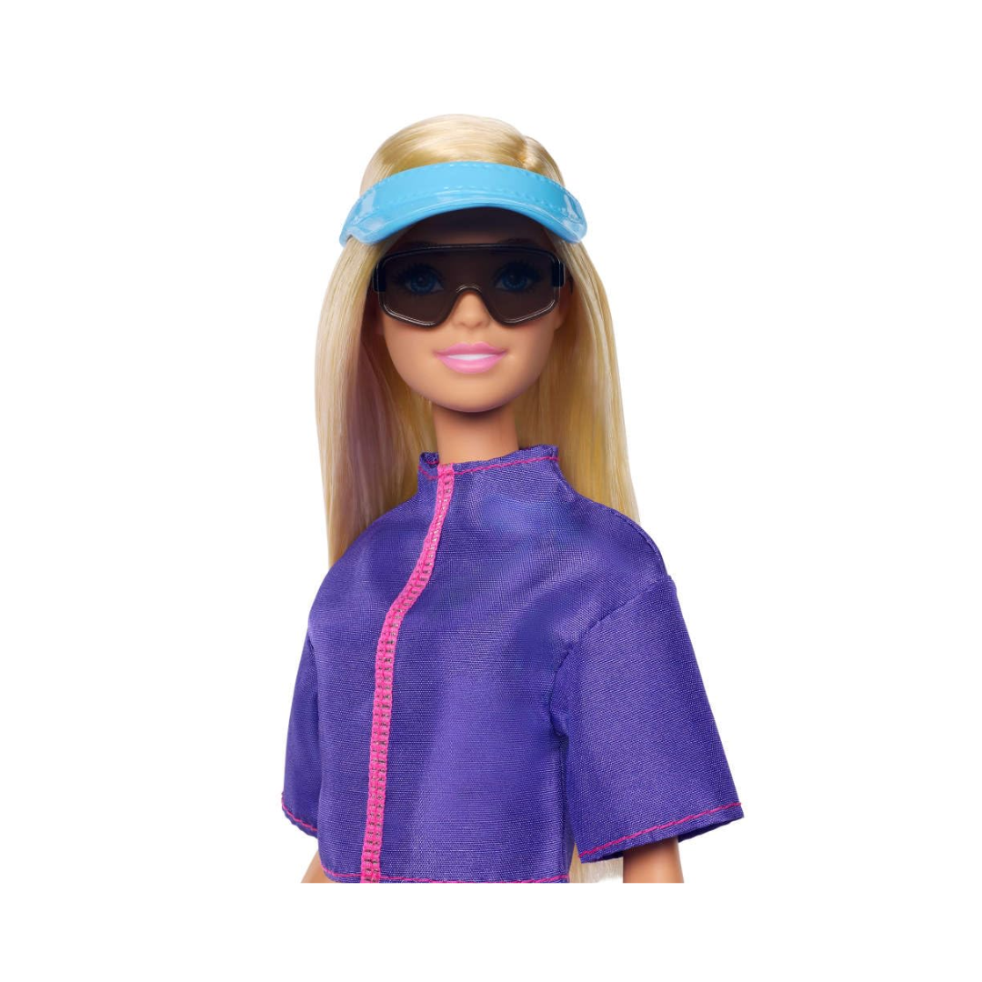 Barbie “Malibu” Outdoor Adventures Fashion Doll Wearing Adventure Outfit, with 10+ Camping-Themed Accessories Including Pet Puppy , Jjv59