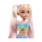 Barbie Dream Besties Doll and Accessories, Moving Malibu" Roller Skate Fashion Doll with Blonde Hair, 9 Pieces Makeup Theme, JFX96