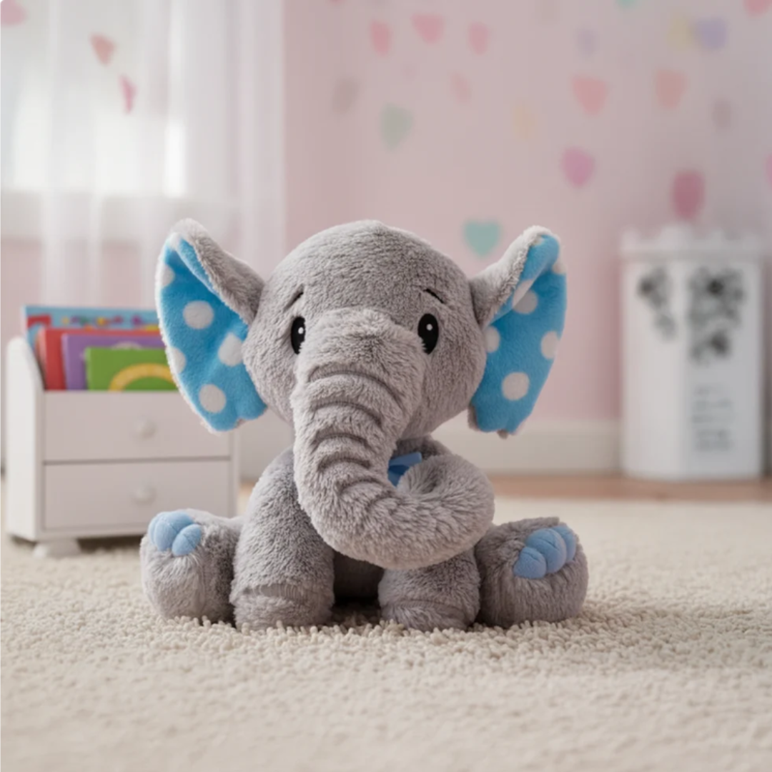 Mirada Elephant Polka Dot Toy - Blue – 25cm