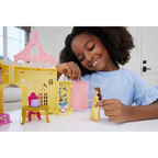 Mattel Disney Princess Toys, Storytime Stackers Belle's Castle, Stackable Doll House with Small Doll & 9 Pieces, Inspired by the Disney Movie , Jdp54