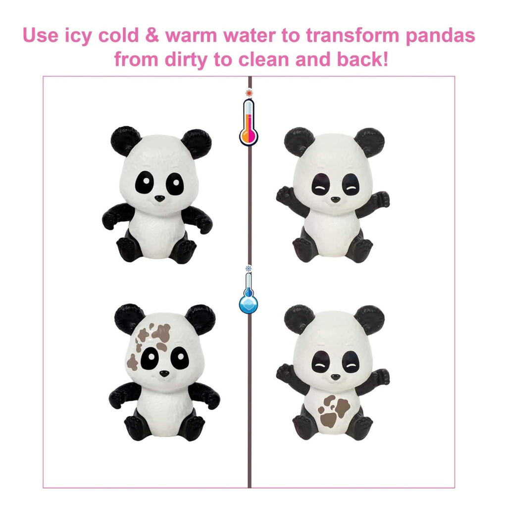 Barbie Careers Playset, Baby Panda Care & Rescue Set with Vet Fashion Doll, 2 Color-Change Pandas & 20+ Accessories