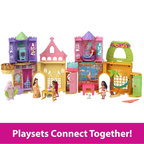 Mattel Disney Princess Toys, Storytime Stackers Belle's Castle, Stackable Doll House with Small Doll & 9 Pieces, Inspired by the Disney Movie , Jdp54