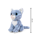 Mirada Cute Grey Glittering Eye Cat Soft Toy for Girls/Kids | Stuffed Plush Animal | - 25cm