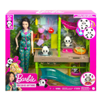 Barbie Careers Playset, Baby Panda Care & Rescue Set with Vet Fashion Doll, 2 Color-Change Pandas & 20+ Accessories