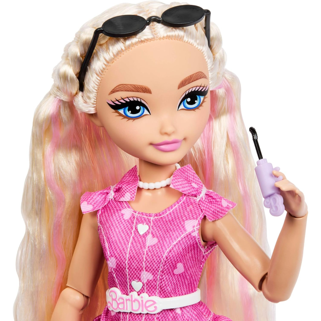 Barbie Dream Besties Malibu” Fashion Doll & Accessories, Posable with Blonde Hair & Makeup-Themed Toy Pieces , Jkp50