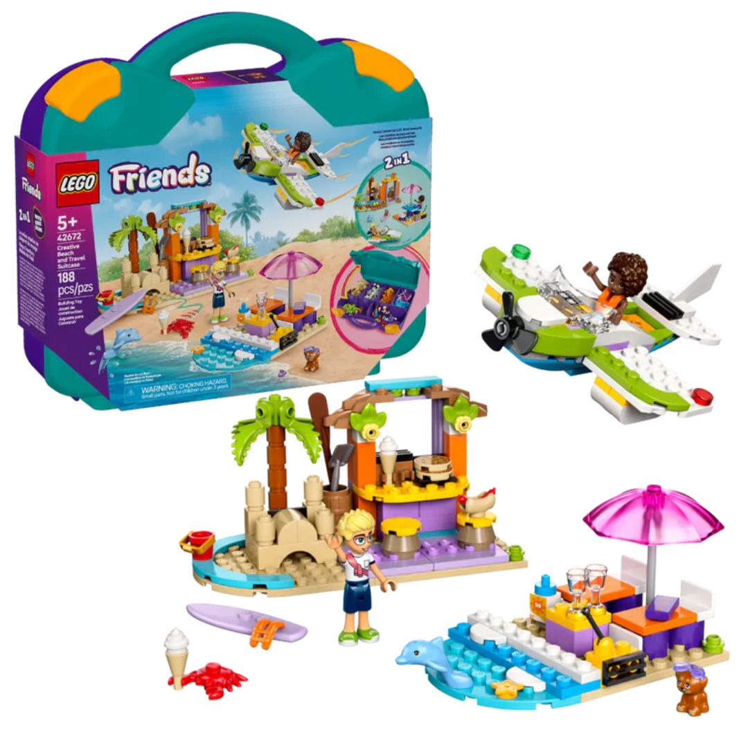 Lego 42672 Friends Creative Beach And Travel Suitcase (188 Pieces)