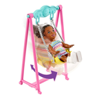 Barbie Skipper Babysitters Inc Playset with Skipper Doll, Toddler Small Doll, Working Bounce House, Swing & Accessories