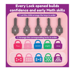 Open Ended Montessori Number Lock & Key Toy (20 pcs)