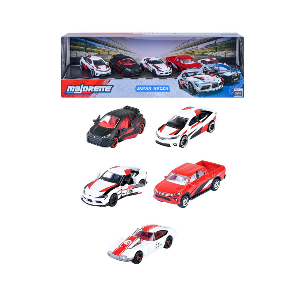 Majorette Japan Racer 5 Pieces Gift Pack | Licensed Toyota Models