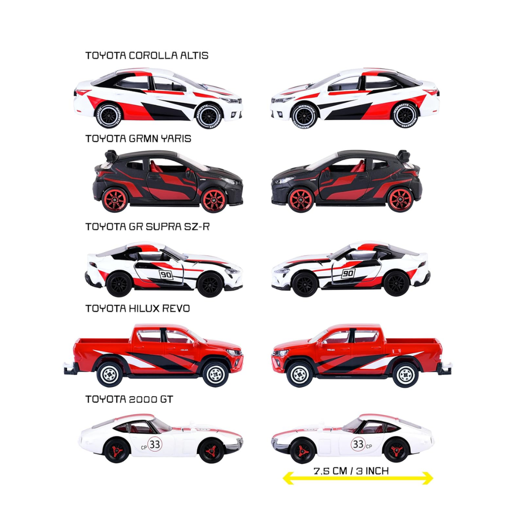 Majorette Japan Racer 5 Pieces Gift Pack | Licensed Toyota Models