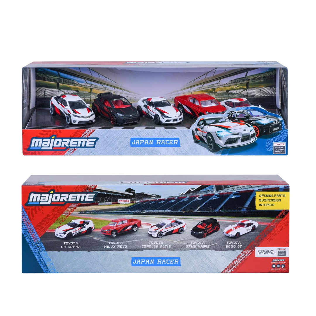 Majorette Japan Racer 5 Pieces Gift Pack | Licensed Toyota Models