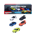 Majorette Mercedes AMG Car Set (5 Cars) - 5 Metal Model Cars with Freewheel and Opening Parts, Includes 2 Exclusive Models