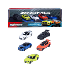 Majorette Mercedes AMG Car Set (5 Cars) - 5 Metal Model Cars with Freewheel and Opening Parts, Includes 2 Exclusive Models