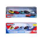 Majorette Lamborghini Car Set (5 Cars) - 5 Unusual Metal Model Cars with Freewheel & Opening Parts, Toy Cars for