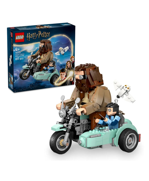 LEGO Harry Potter Hagrid & Harry's Motorcycle Ride, Magical Toy 617 Pieces - 76443