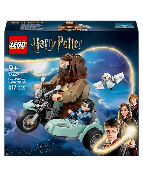 LEGO Harry Potter Hagrid & Harry's Motorcycle Ride, Magical Toy 617 Pieces - 76443