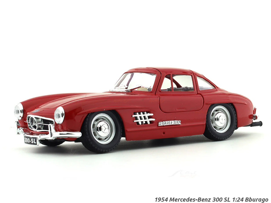 1954 Mercedes-Benz 300 SL Red 1:24 Bburago licensed diecast Scale Model car