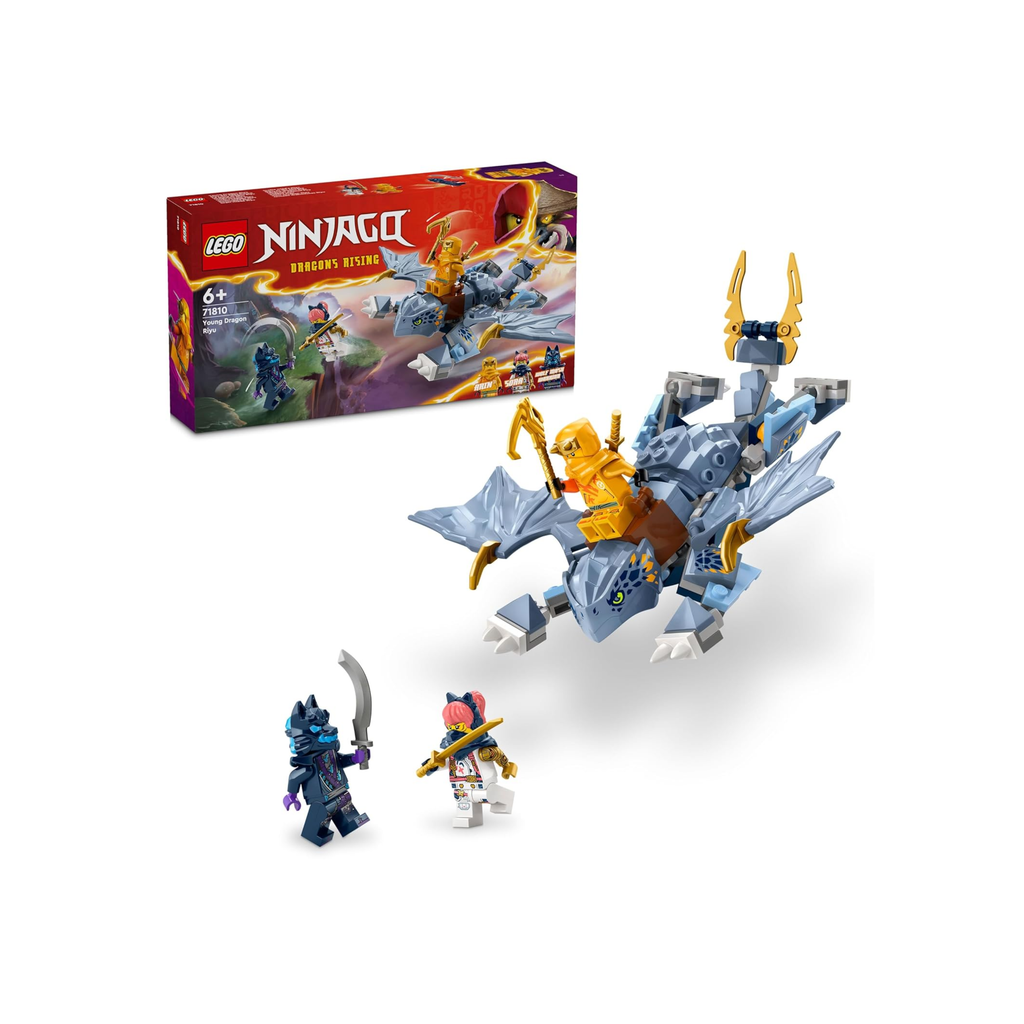 LEGO NINJAGO Young Dragon Riyu Toy Playset with 3 Minifigures 71810
