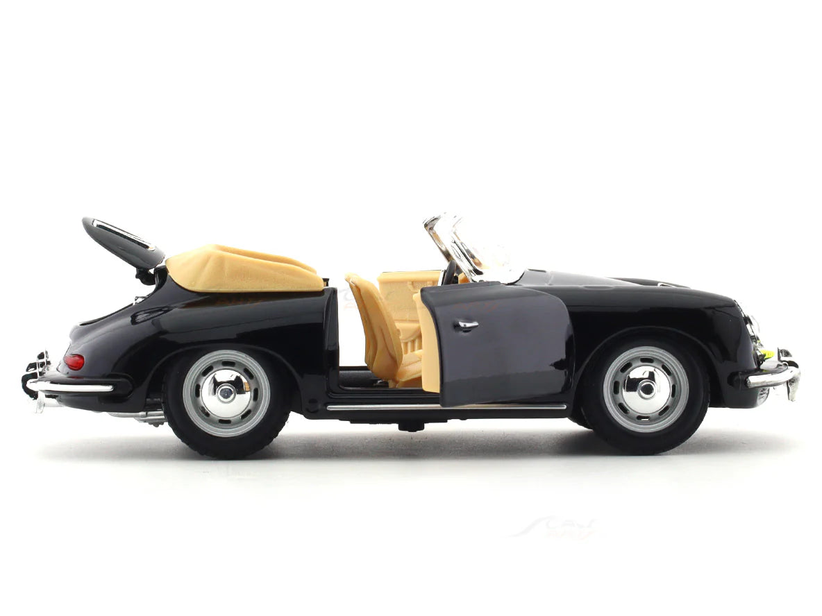1961 Porsche 356B Cabriolet black 1:24 Bburago licensed diecast