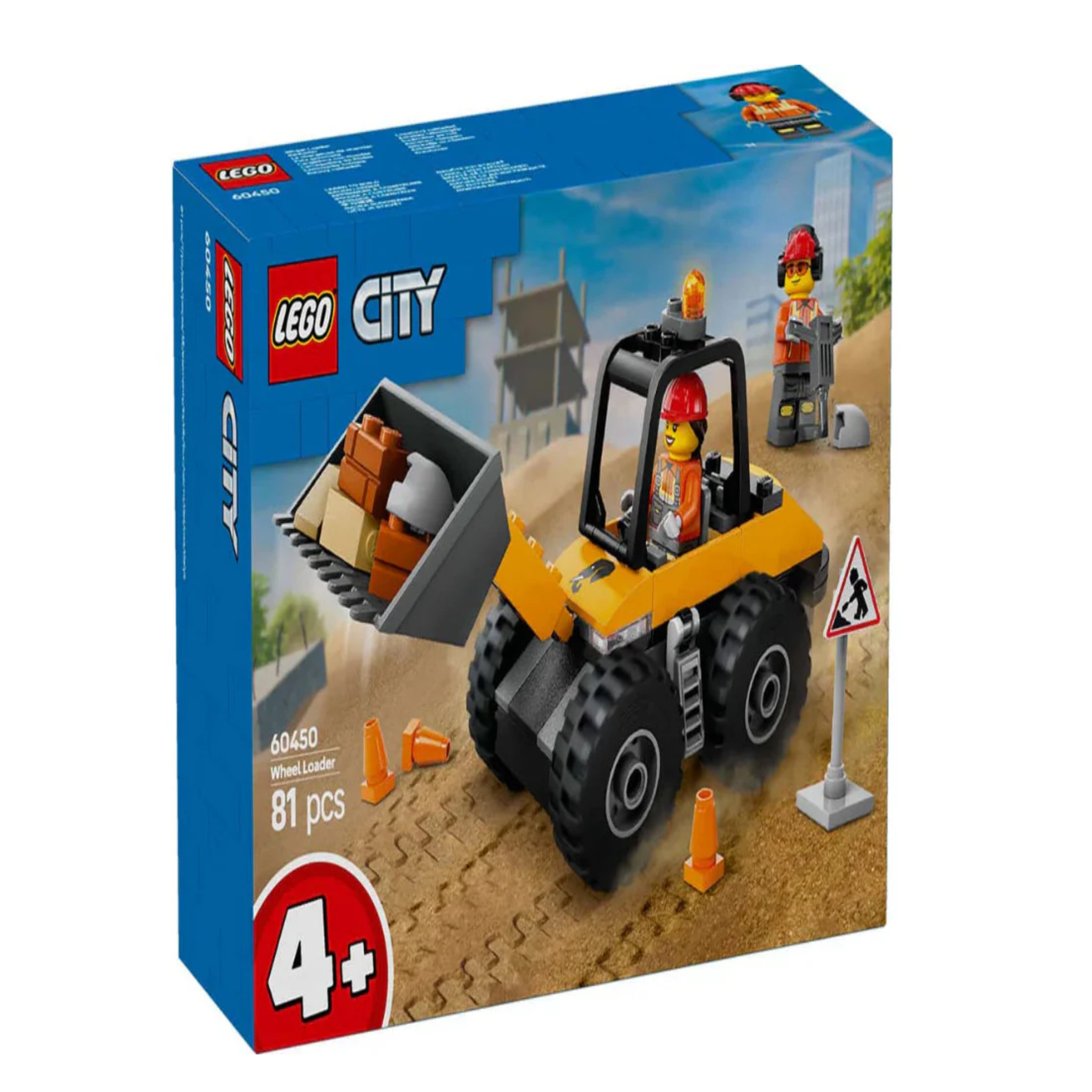 Lego 60450 City Yellow Construction Wheel Loader (81 Pieces)