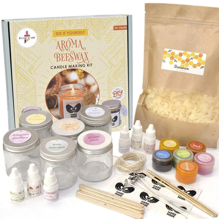 Kalakaram Pure and Natural Beeswax Aroma Candle Making Kit