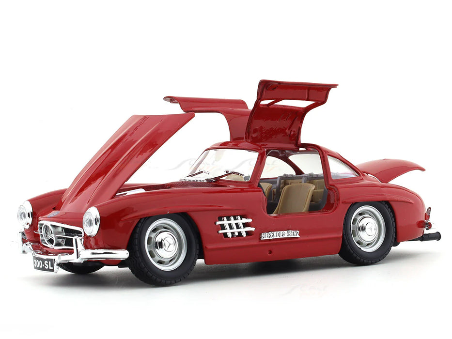 1954 Mercedes-Benz 300 SL Red 1:24 Bburago licensed diecast Scale Model car