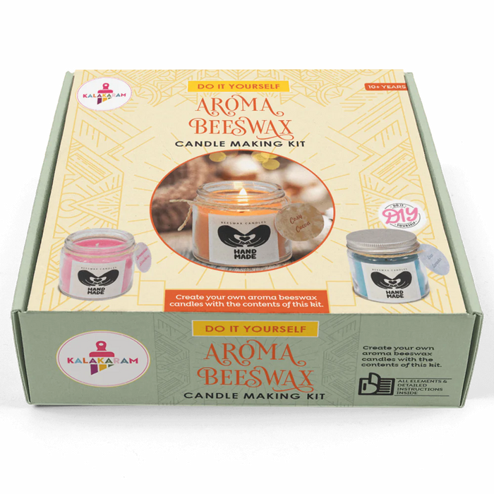 Kalakaram Pure and Natural Beeswax Aroma Candle Making Kit