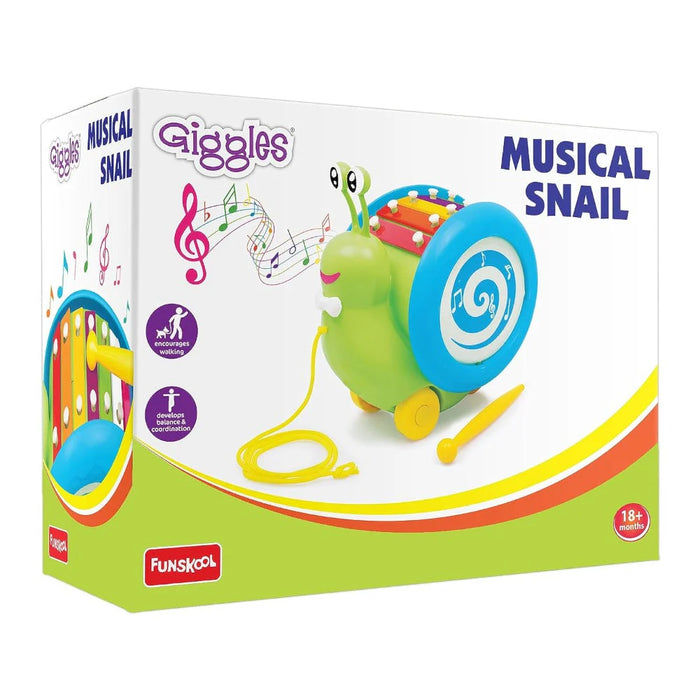 Giggles 3 In 1 Pull Along Musical Snail