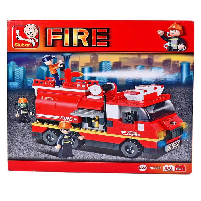 Sluban Building and Construction Blocks Sluban Building & Construction Blocks M38-B0220 Fire Engine Building Block Construction Set ( 281 Bricks ) Building Blocks