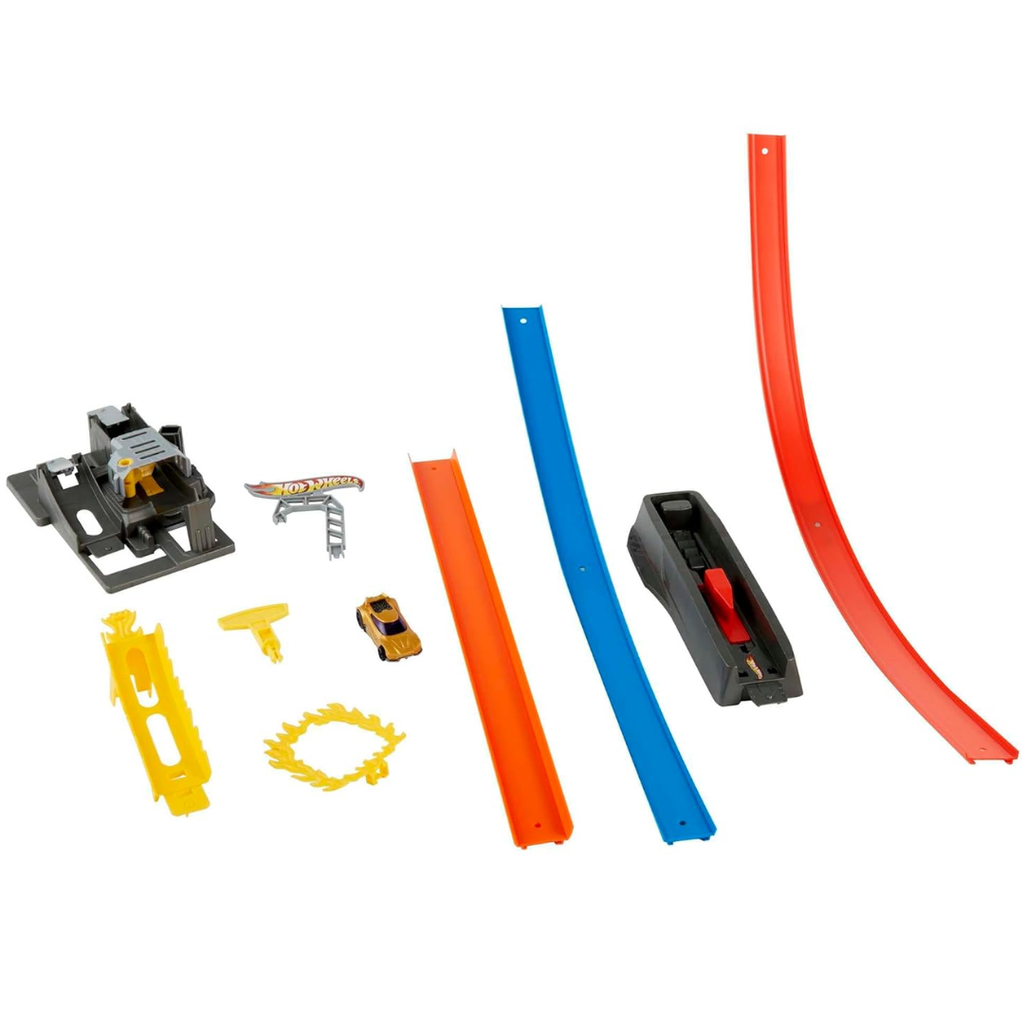 Hot Wheels® Energy Track™ Set with Double Loop, Ring of Fire and 1 Vehicle, Great Gift for 5 Year Olds and Up , GND92